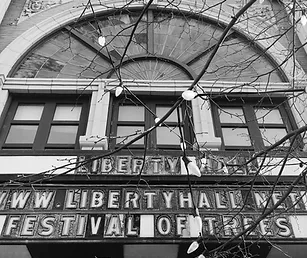 photo of the outside of Libery Hall where Festival of Tress is listed